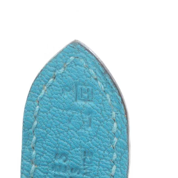 Hermes Shoulder Bag Trim 24 Turquoise Leather Trim 24 - Picture 5 of 10